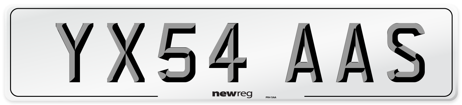 YX54 AAS Number Plate from New Reg